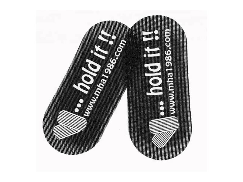 print logo hair gripper