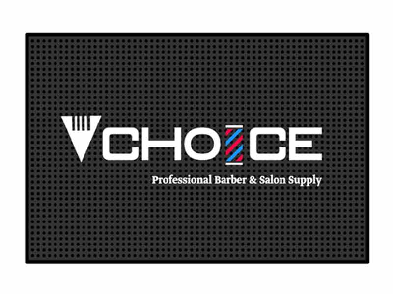 barber pvc mat salon mat oem logo