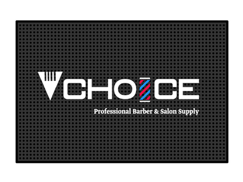 barber pvc mat salon mat oem logo
