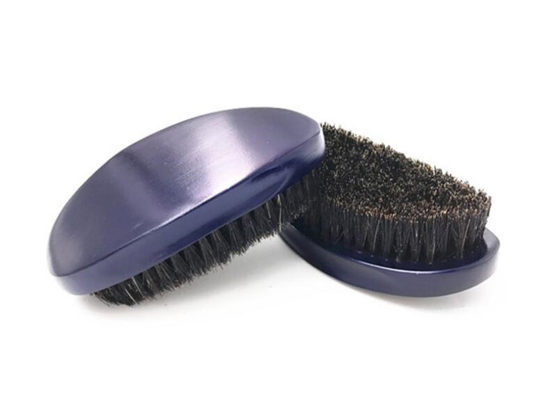 2018 New Product Wooden Curved Wave Brush 360 Wave Brush For Boar Hair Beard Brush Hair