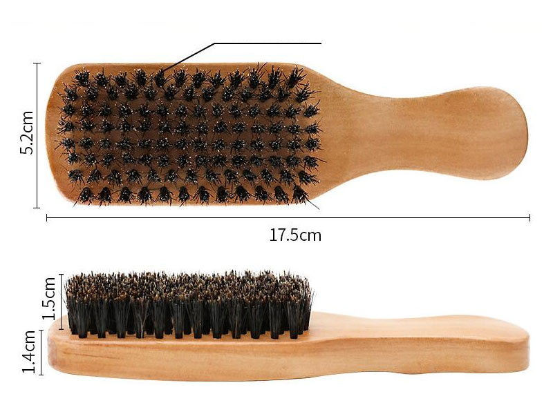 Factory Price Wood Handle 360 Wave Brush 100% Boar Bristle Beard Brush And Curved Wave Brush Wholesale