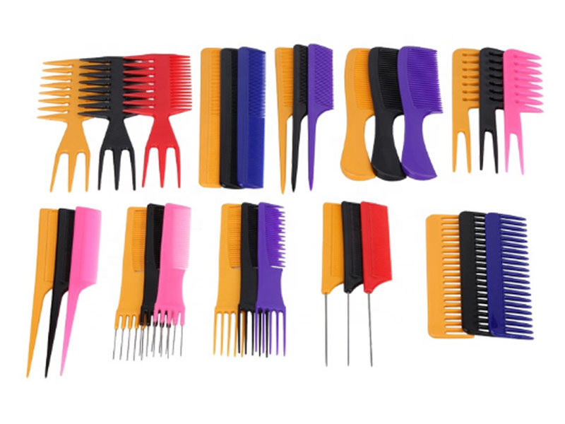  colourful cheap plastic comb for hair highlight branded your logo