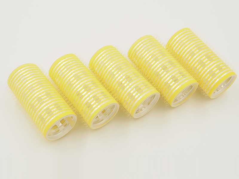 5 Pieces 28MM Yellow Easy Using No Pins/Clips Thermal Self-Adhering Hair Rollers