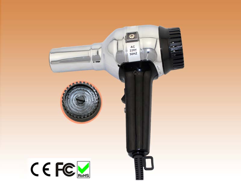 Metal shell hair dryer with ionic technology for home salon use,fashion hair dryer