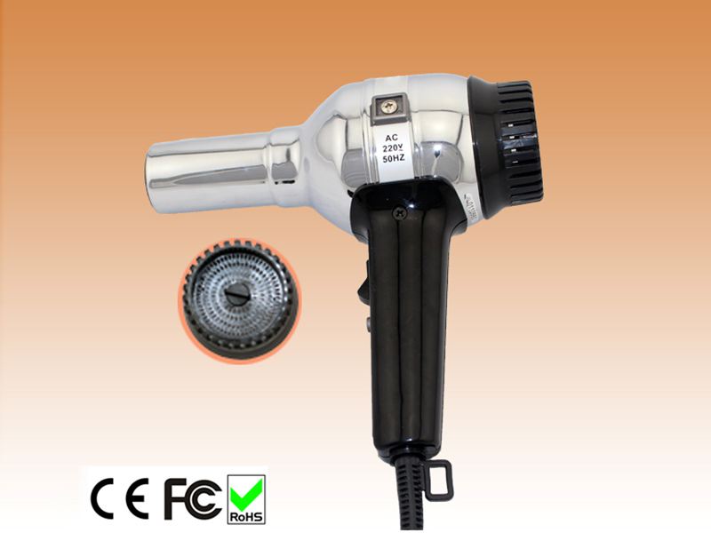 Metal shell hair dryer with ionic technology for home salon use,fashion hair dryer