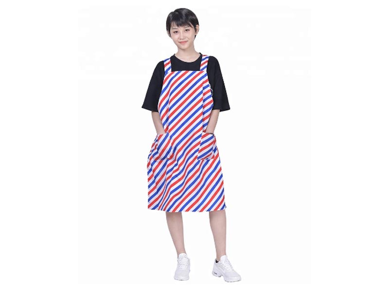 Custom Striped Print Aprons Stylist Salon Professional Barber Apron For Women And Men