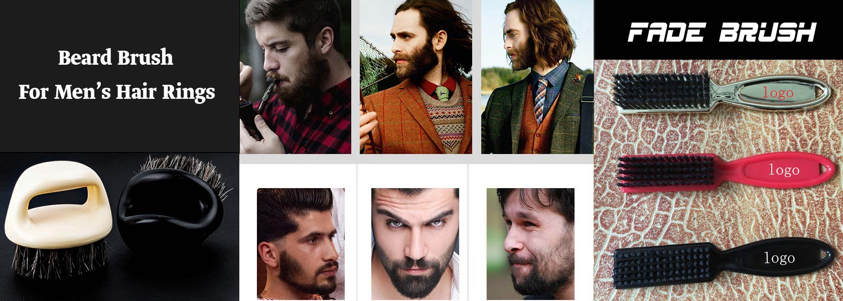 Fade brush/beard brush print your logo