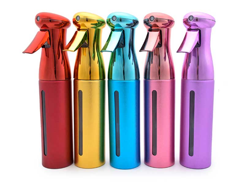 gold color 300ML Trigger Hair Salon continuous Mist Sprayer Reusable Hair Spray Bottle For Barber Ultra Fine Aerosol Water for barber shop