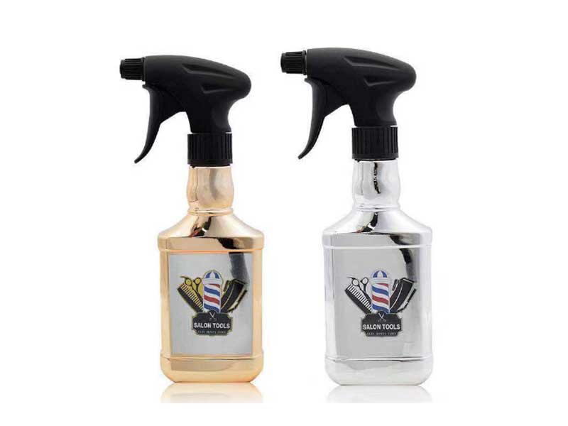 gold 300ml Hair Salon gold Sprayer Reusable Hair Spray Bottle For Barber Ultra Fine Aerosol silver Mist Trigger 