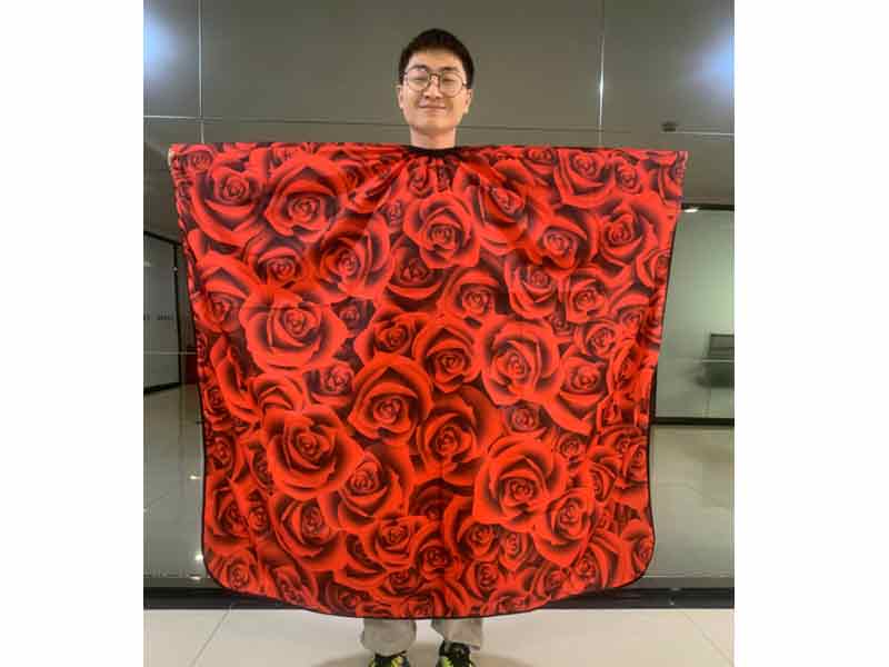 Rose Barber Cape Waterproof Haircut Cape Premium Professional Hair Cutting Cape Durable Shampoo-Proof Barber Hairdressing Cape