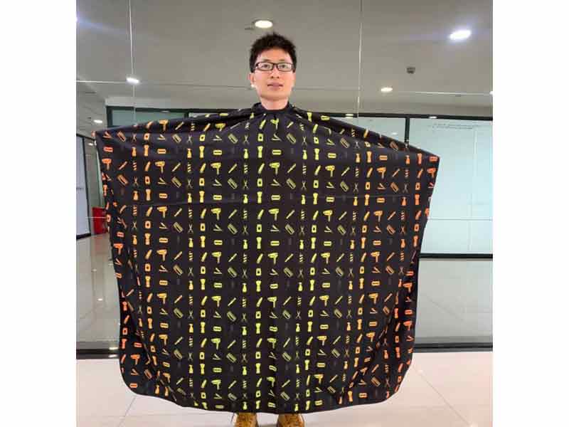 Haircut Hairdressing Cape Cloth Apron Hair Styling Cape Salon Equipment With Hook and Haircut Tools Design