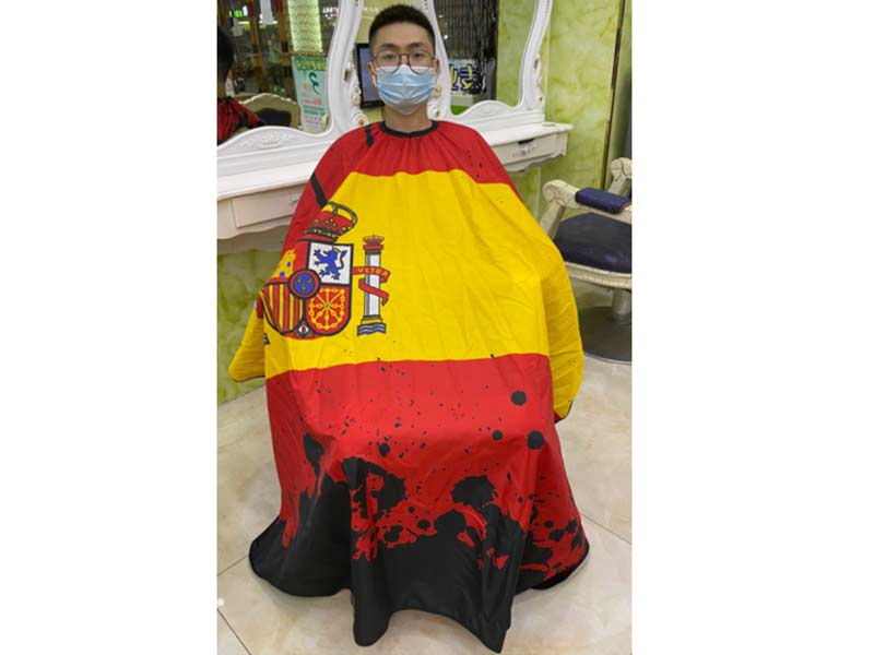 spanish flag Barber Cape Professional Haircut Cape Cape Barbers 
