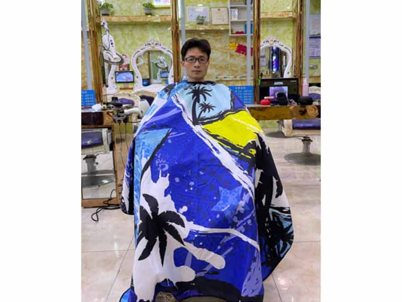 Barber Cape Tropical Coconut Tree hair salon cape