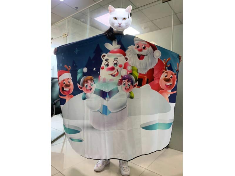 Merry Christmas Barber Cutting Cape