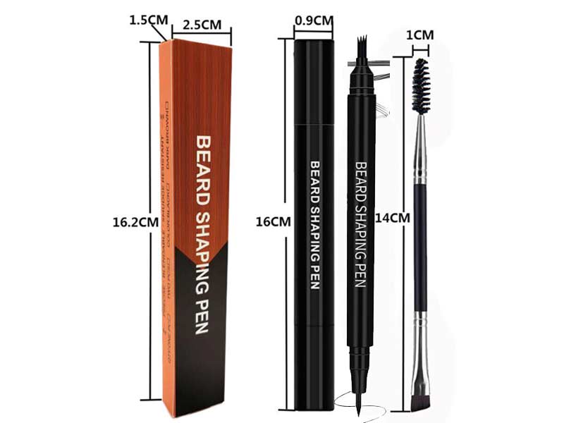 Waterproof Beard Pencil Filler Hair Grower Moustache Shaping Pen Eyebrow Brush